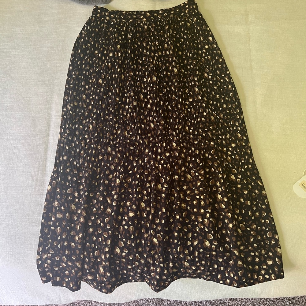 Leopard Print Maxi Skirt, Medium